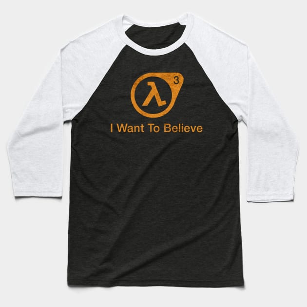 i want to believe lambda Baseball T-Shirt by shwinnnnn